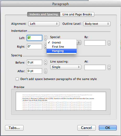 sytles for word in mac